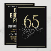 Invitation Soixante-cinquième anniversaire de l'anniversaire (Devant / Derrière)