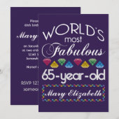 Invitation soixante-cinquième Anniversaire la plupart des (Devant / Derrière)