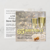 Invitation soixante-cinquième Fête d'anniversaire - (Devant / Derrière)