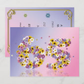 Invitation soixante-cinquième Fête d'anniversaire, avec les (Devant / Derrière)