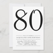 Invitation Soixante-dix-80e anniversaire Simple Party (Devant)