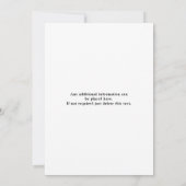 Invitation Soixante-dix-80e anniversaire Simple Party (Dos)