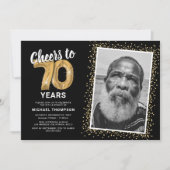Invitation Soixante-dix ans 70e anniversaire Photo (Devant)