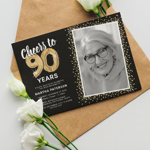 Invitation Soixante-dix ans 90e anniversaire Photo