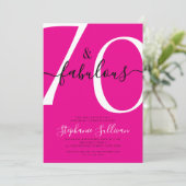 Invitation Soixante-dix ans et Fabuleux Script 70e Anniversai (Debout devant)