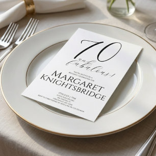 Invitation Soixante-dix ans et Fabuleux Texte Anniversaire 70