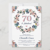 Invitation Soixante-dix et fabuleux Chic Lady 70e fête d'anni (Devant)