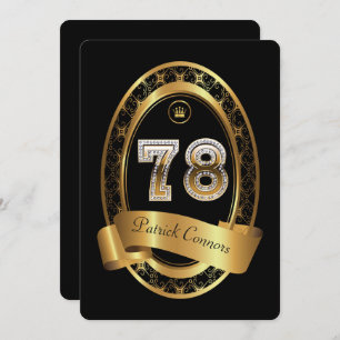 Invitation soixante-dix-huitième, homme de femme de fête