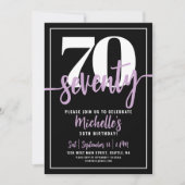 Invitation Soixante-dix moderne 70e anniversaire (Devant)