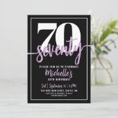 Invitation Soixante-dix moderne 70e anniversaire (Debout devant)