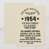 Invitation Soixante-dix vintages 70e anniversaire personnalis (Devant / Derrière)