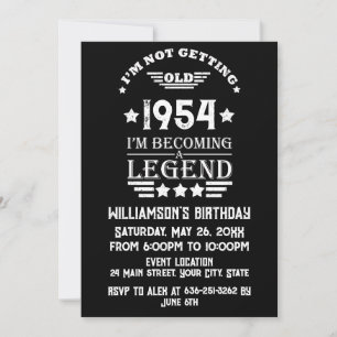 Invitation Soixante-dix vintages 70e anniversaire personnalis