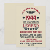 Invitation Soixante-dix vintages fête du 80e anniversaire (Devant / Derrière)