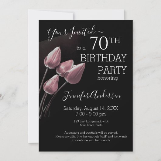 Invitation Soixante-dixième anniversaire (Devant)