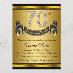 Invitation Soixante-dixième anniversaire