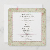 Invitation Soixante-dixième anniversaire avec photo (Dos)