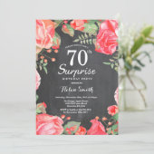 Invitation Soixante-dixième anniversaire de surprise florale (Debout devant)