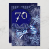 Invitation soixante-dixième commandant PERSONNALISER de (Devant / Derrière)