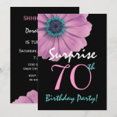 Invitation soixante-dixième De surprise d'anniversaire (Devant / Derrière)