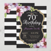 Invitation soixante-dixième Femmes d'invitation (Devant / Derrière)