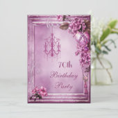 Invitation Soixante-dixième fête d'anniversaire de lustre, de (Debout devant)