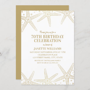 Invitation Soixante-dixième fête d'anniversaire d'étoiles de