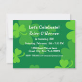 Invitation soixante-dixième Shamrocks impressionnants G002G (Dos)