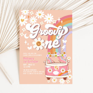 Invitation Soixante est une ambiance rose daisy arc-en-ciel 6