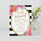 Invitation Soixante et fabuleuse aquarelle Anniversaire Invit (Debout devant)