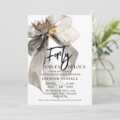 Invitation Soixante et fabuleux Bow fête d'anniversaire pour  (Debout devant)