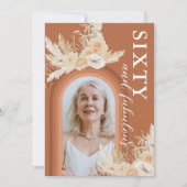 Invitation Soixante et fabuleux Burange Boho Anniversaire (Devant)