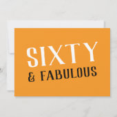 Invitation Soixante et fabuleux Orange 60e anniversaire (Dos)