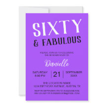 Soixante et fabuleux pourpre 60e anniversaire