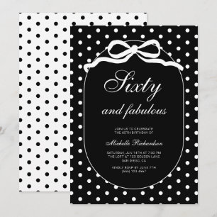 Invitation Soixante et Merveilleuse Anniversaire 60 ans Thème