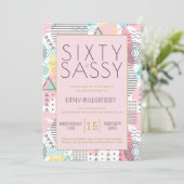 Invitation Soixante et rose sassy 1980 Memphis Design 60e par (Debout devant)