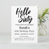 Invitation Soixante minimaliste moderne 60e anniversaire (Debout devant)