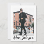 Invitation Soixante Noir & Blanc Moderne 60e fête d'anniversa (Dos)