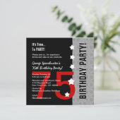 Invitation soixante-quinzième Anniversaire D845E1 drôle noir (Debout devant)