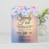 Invitation Soixante-quinzième anniversaire de parties (Debout devant)