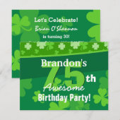 Invitation soixante-quinzième Shamrocks impressionnants G002G (Devant / Derrière)