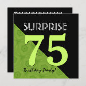 Invitation soixante-quinzième Vert de chaux d'anniversaire de (Devant / Derrière)