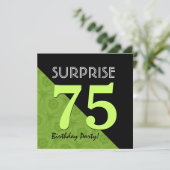 Invitation soixante-quinzième Vert de chaux d'anniversaire de (Debout devant)