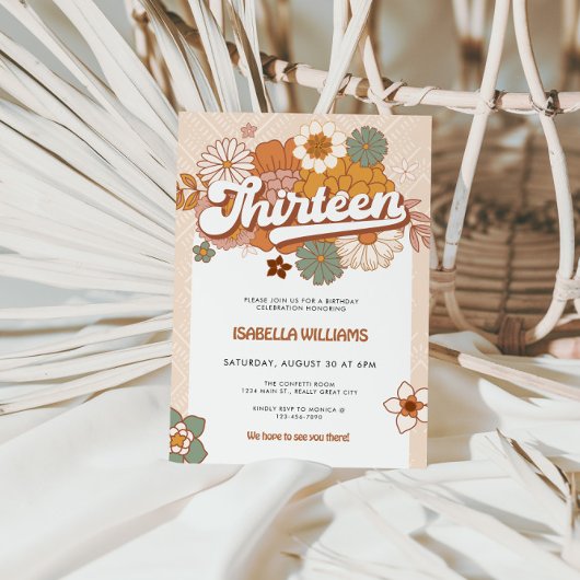 Invitation Soixante Super Retro 13e anniversaire