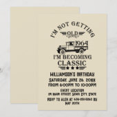 Invitation Soixante vintage 60e anniversaire (Devant / Derrière)