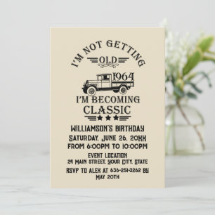 Invitation Soixante vintage 60e anniversaire