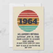 Invitation Soixante vintage 60e anniversaire (Devant)