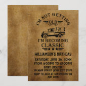 Invitation Soixante vintage 60e anniversaire personnalisée (Devant / Derrière)