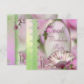 Invitation Soixantième anniversaire fascinant de chaussures, (Devant / Derrière)