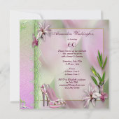 Invitation Soixantième anniversaire fascinant de chaussures, (Dos)