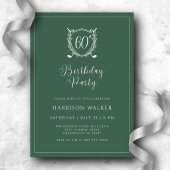 Invitation Soixantième Anniversaire Fête Golf Blason Élégant